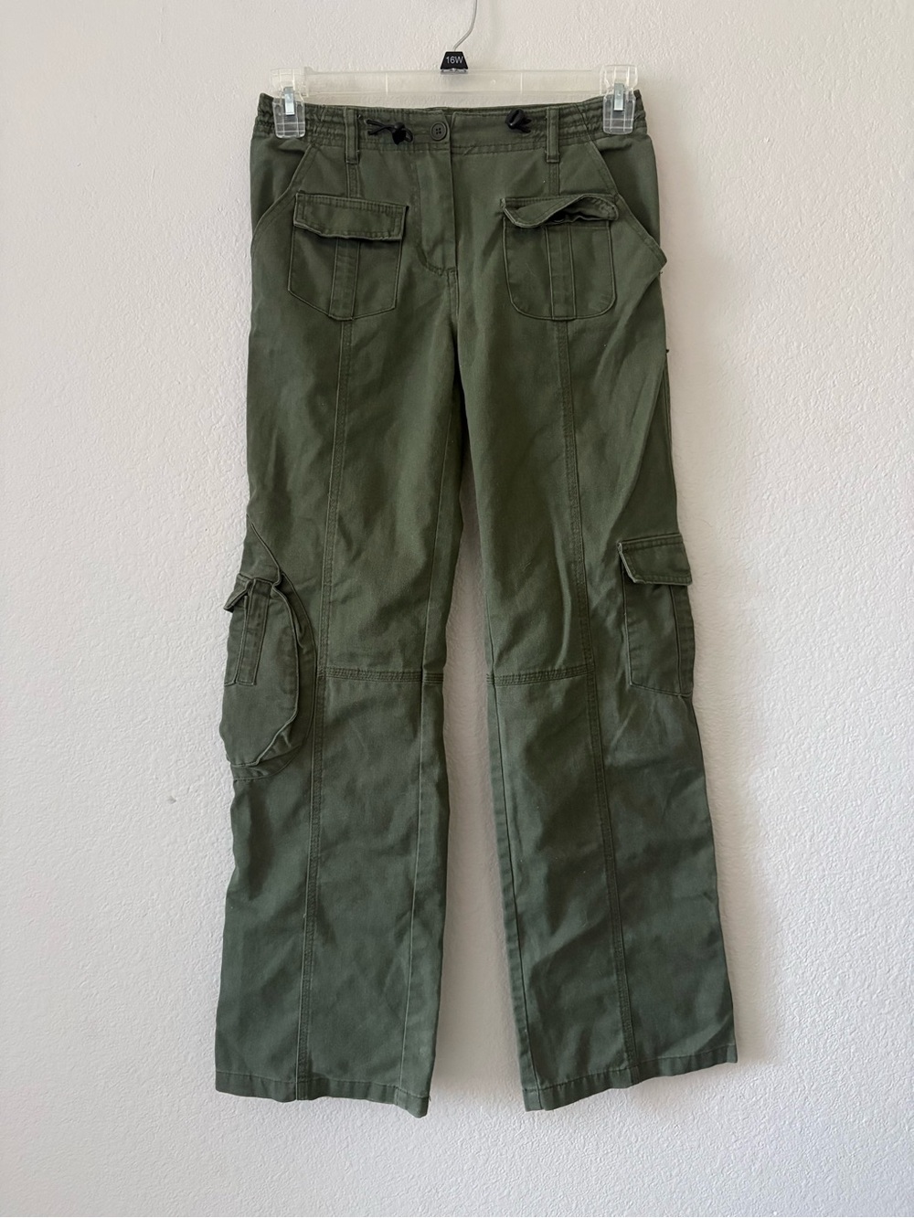 Brandy Melville Olive Green Wide-Leg Cargo Pants